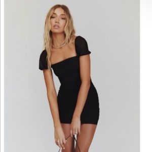 Princess Polly Recycled Fibers Charvi Mini Dress Black